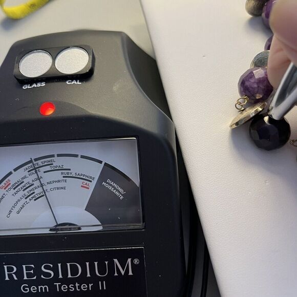 W/A Studios Faceted Amethyst Round Gemstones Necklace Gold Tone 20" 250 Carats - Picture 12 of 12